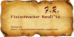Fleischhacker Renáta névjegykártya