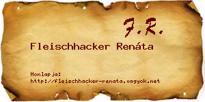 Fleischhacker Renáta névjegykártya