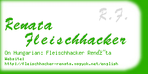 renata fleischhacker business card